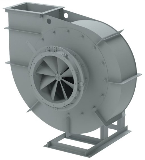 Дымосос центробежный № 8 с АИР160S4, 15 кВт, 1500 об/мин, 10,4 тыс.м3/час (16 лопаток) РУСЬ ДН-8 15/1500 Вентиляторы